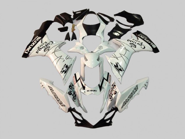 2011-2024 White Black Alstare Corona Extra Motul Suzuki GSXR 600/750 Motorcycle Fairings