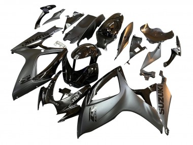 2006-2007 Glossy Black Matte Black Suzuki GSXR 600/750 Motorcycle Fairings