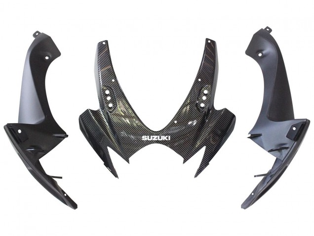 2006-2007 Black White Carbon Fiber Style Suzuki GSXR 600/750 Motorcycle Fairings