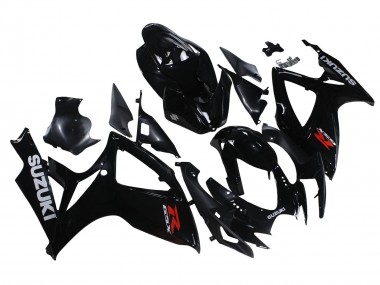 2006-2007 Glossy Black Suzuki GSXR 600/750 Motorcycle Fairings