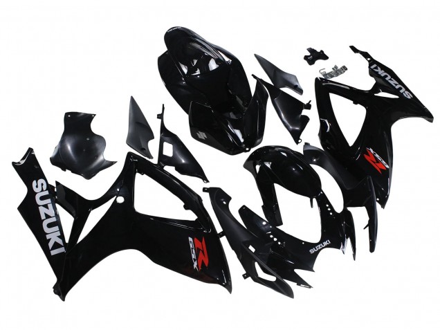 2006-2007 Glossy Black Suzuki GSXR 600/750 Motorcycle Fairings