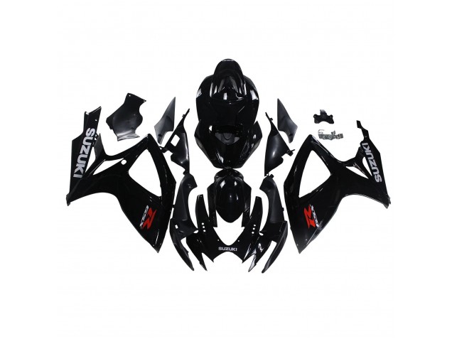 2006-2007 Glossy Black Suzuki GSXR 600/750 Motorcycle Fairings