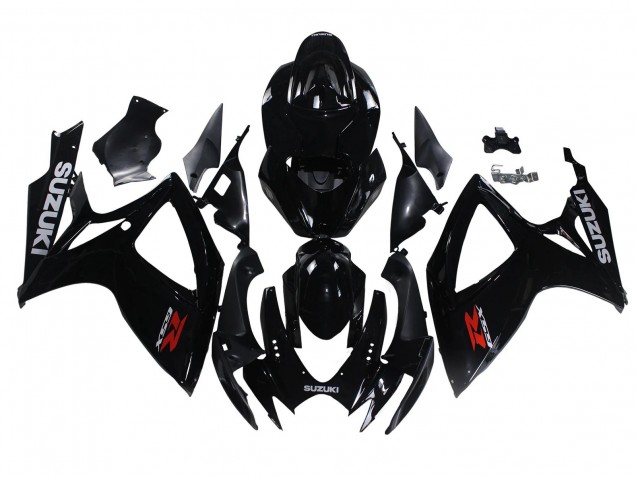2006-2007 Glossy Black Suzuki GSXR 600/750 Motorcycle Fairings