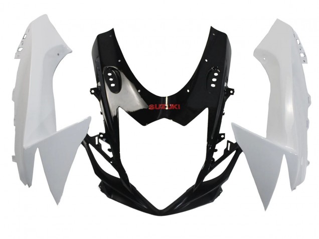 2011-2024 White Glossy Black Suzuki GSXR 600/750 Motorcycle Fairings