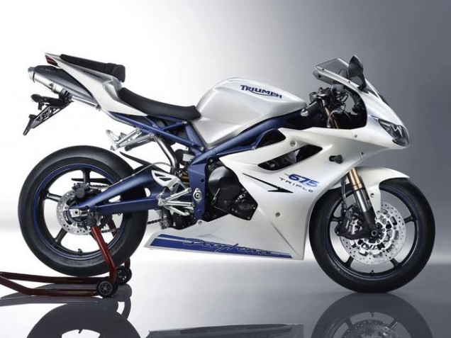 2006-2008 White Blue Triumph Daytona 675 Motorcycle Fairings