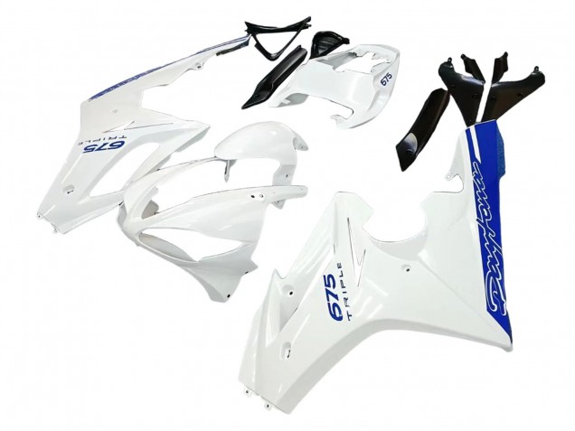 2006-2008 White Blue Triumph Daytona 675 Motorcycle Fairings
