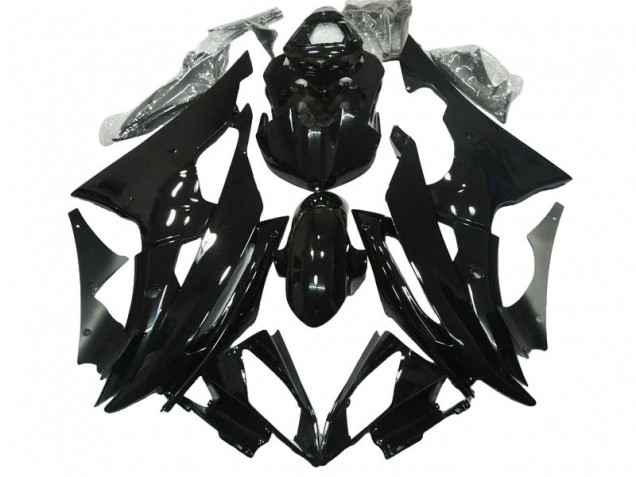 2008-2016 Glossy Black Yamaha YZF R6 Motorcycle Fairings