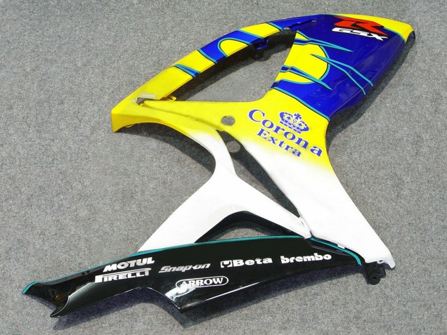 2006-2007 White Blue Yellow Corona Alstare Suzuki GSXR 600/750 Motorcycle Fairings