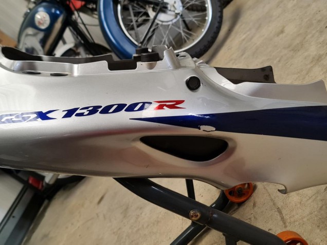1996-2007 Blue White Suzuki GSXR 1300 Hayabusa Motorcycle Fairings