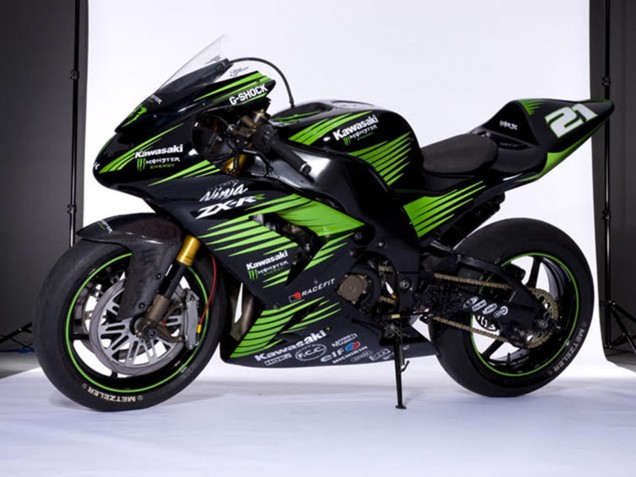 2006-2007 Glossy Black Green White Kawasaki ZX10R Motorcycle Fairings