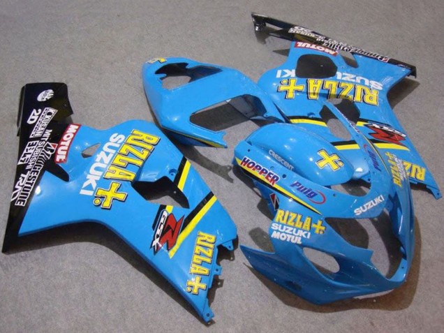 2004-2005 Blue Gold Black Motul Rizla Suzuki GSXR 750 Motorcycle Fairings