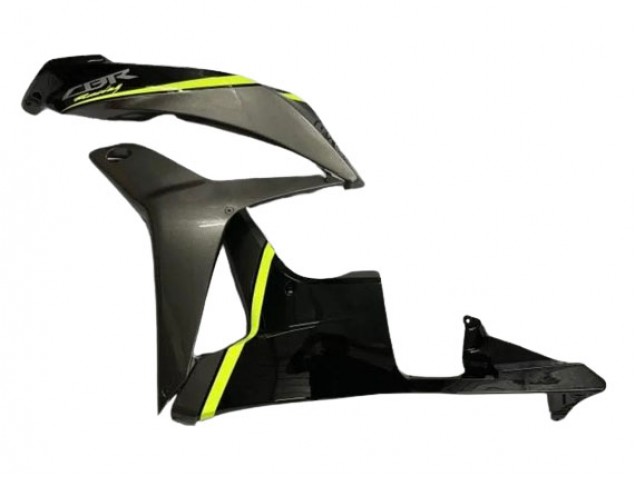 2007-2008 Glossy Black High Viz Yellow Honda CBR600RR Motorcycle Fairings