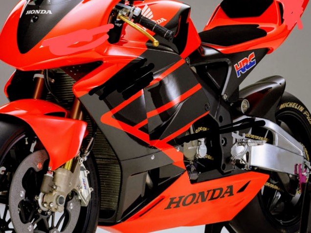 2003-2004 Red Glossy Black Honda CBR600RR Bike Fairings