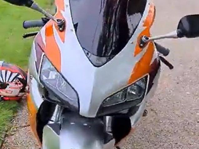2006-2007 Silver Oange Honda CBR1000RR Motorcycle Fairings