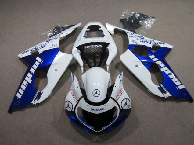 2000-2002 White Blue Jordan Motul Suzuki GSXR 1000 Motorcycle Fairings
