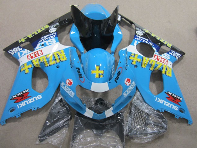 2000-2002 Blue Yellow White Black Rizla Suzuki GSXR 1000 Motorcycle Fairings