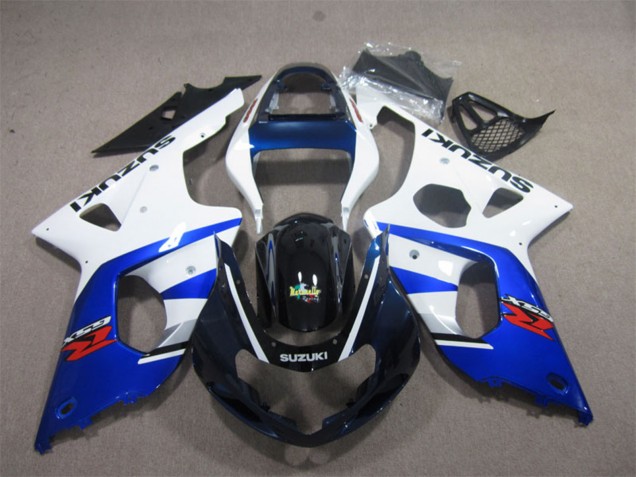 2000-2002 White Blue Glossy Black Red Suzuki GSXR 1000 Motorcycle Fairings