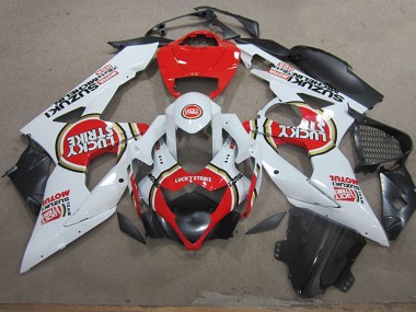 2005-2006 White Red Lucky Strike Motul Suzuki GSXR 1000 Motorcycle Fairings