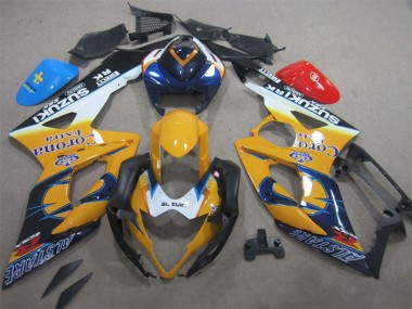 2005-2006 White Yellow Blue Black Corona Extra Alstare Suzuki GSXR 1000 Motorcycle Fairings