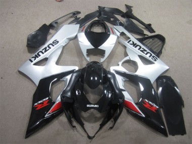 2005-2006 Glossy Black Silver Red Suzuki GSXR 1000 Motorcycle Fairing