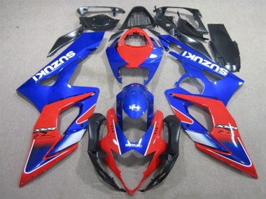 2005-2006 Blue Red Suzuki GSXR 1000 Motorcycle Fairings