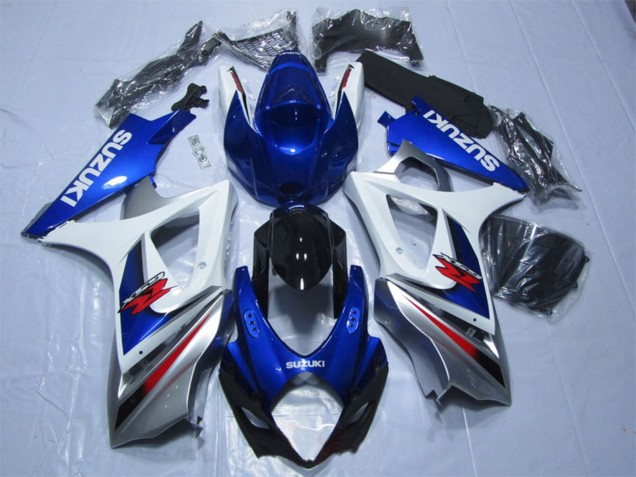 2007-2008 Blue White Red Suzuki GSXR 1000 Motorcycle Fairings