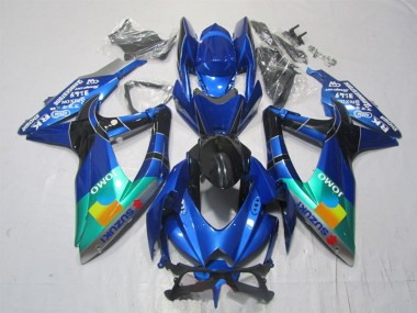 2007-2008 Blue Green Black JOMO Suzuki GSXR 1000 Motorcycle Fairings