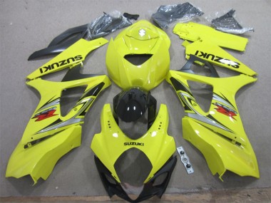 2007-2008 Yellow Silver Black Suzuki GSXR 1000 Motorcycle Fairing