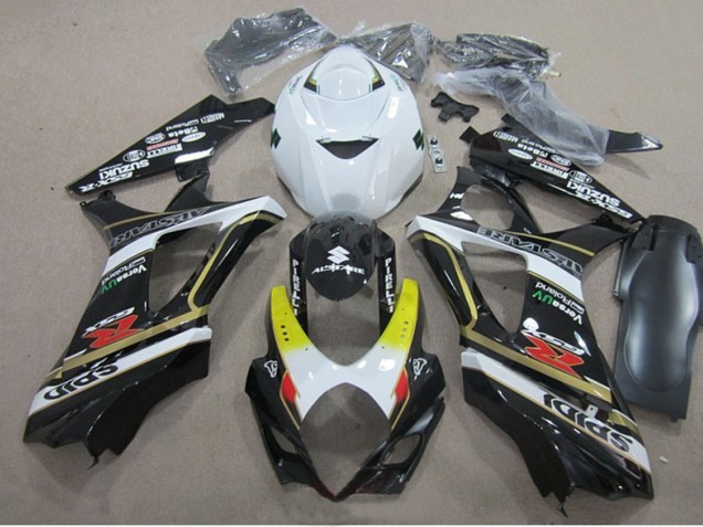 2007-2008 White Yellow Red Black Suzuki GSXR 1000 Motorcycle Fairings