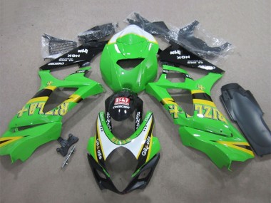 2007-2008 Green White Yellow Black Rizla Q8 Oils Suzuki GSXR 1000 Motorcycle Fairings