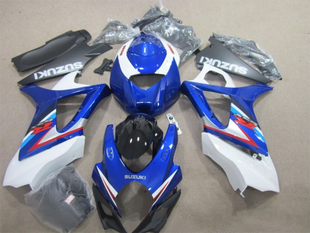 2007-2008 White Blue Red Suzuki GSXR 1000 Motorcycle Fairings