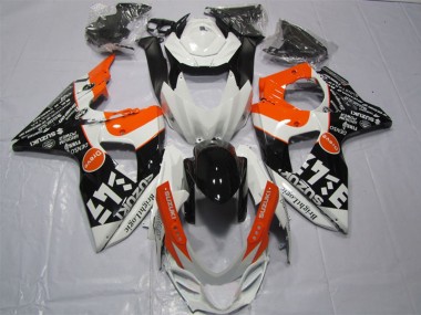 2009-2016 White Orange Black Bright Logic Suzuki GSXR 1000 Motorcycle Fairings