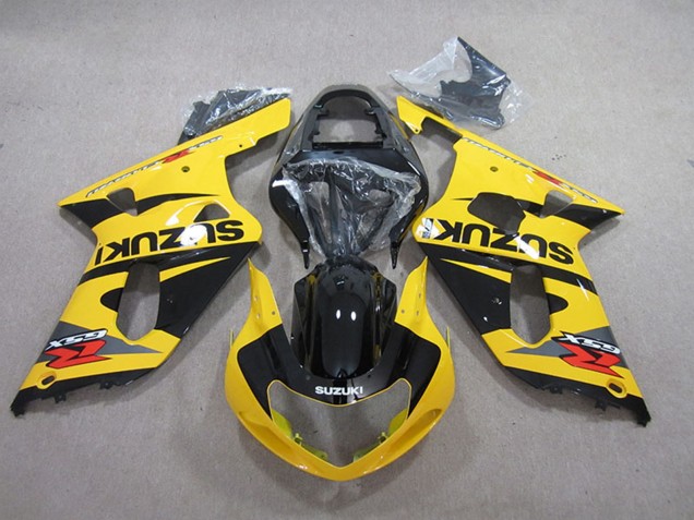 2001-2003 Yellow Black Suzuki GSXR 600 Motorcycle Fairings
