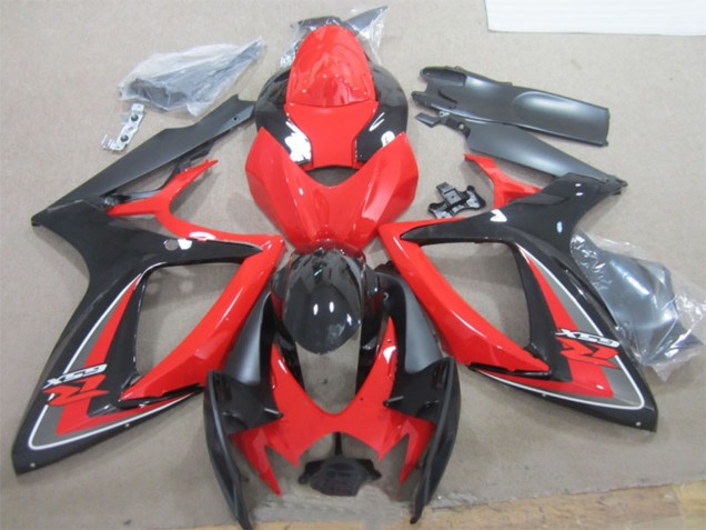 2006-2007 Red Black Suzuki GSXR 600 Motorcycle Fairings