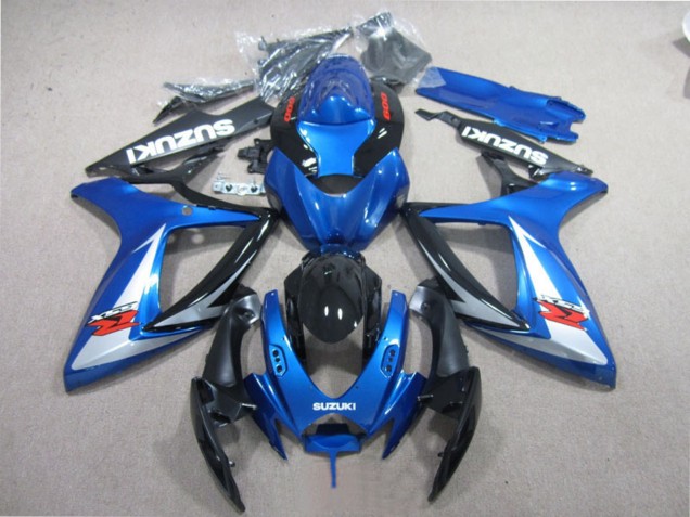 2006-2007 Blue White Glossy Black Red Suzuki GSXR 600 Motorcycle Fairings
