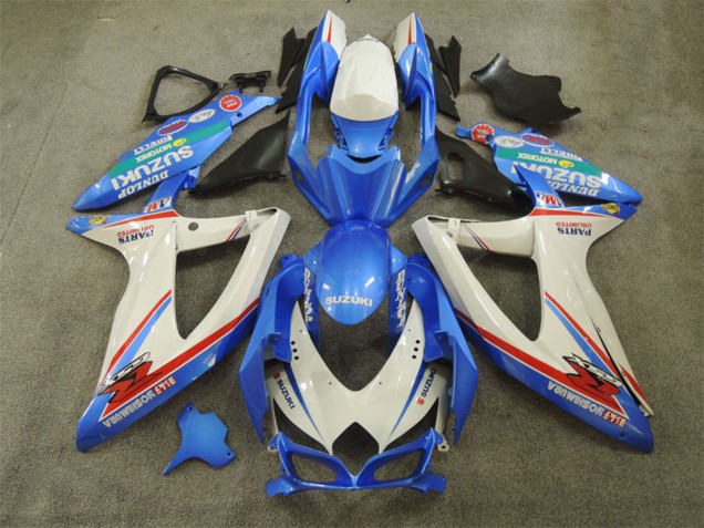 2008-2010 White Blue Red Green Suzuki GSXR 600 Motorcycle Fairings