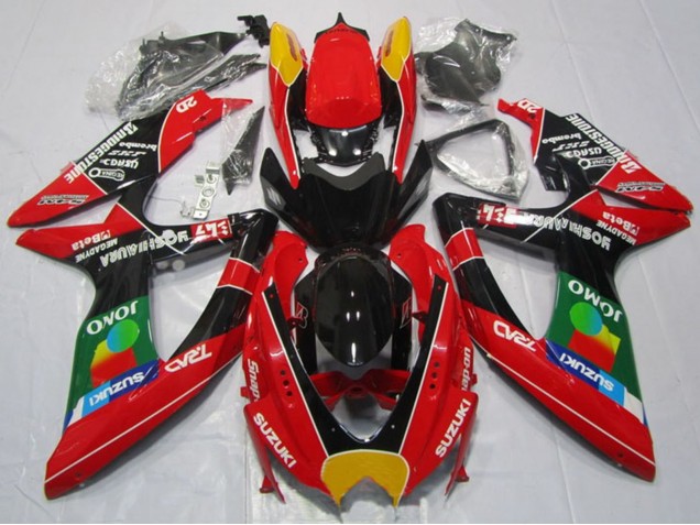2008-2010 Red Orange Blue Green Black JOMO Suzuki GSXR 600 Motorcycle Fairings