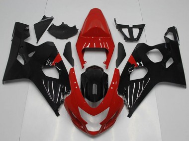 2004-2005 Red Glossy Black Suzuki GSXR 750 Motorcycle Fairing