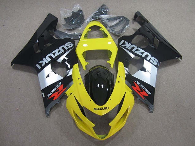 2004-2005 Yelow Silver Black Suzuki GSXR 750 Motorcycle Fairings