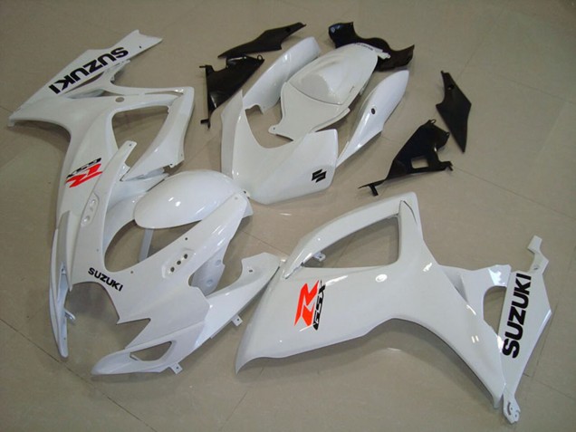 2006-2007 White Suzuki GSXR 750 Motorcycle Fairings