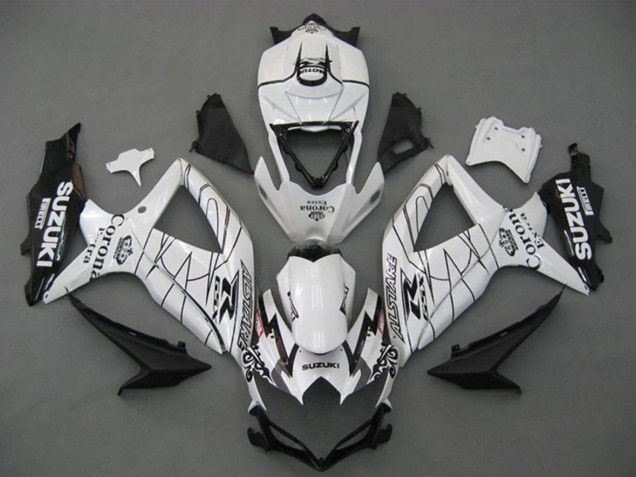 2008-2010 White Black Corona Extra Alstare Suzuki GSXR 750 Motorcycle Fairings