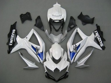 2008-2010 White Silver Blue Black Suzuki GSXR 750 Motorcycle Fairings
