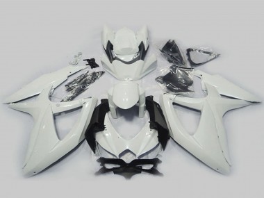 2008-2010 Pearl White Suzuki GSXR 750 Motorcycle Fairings