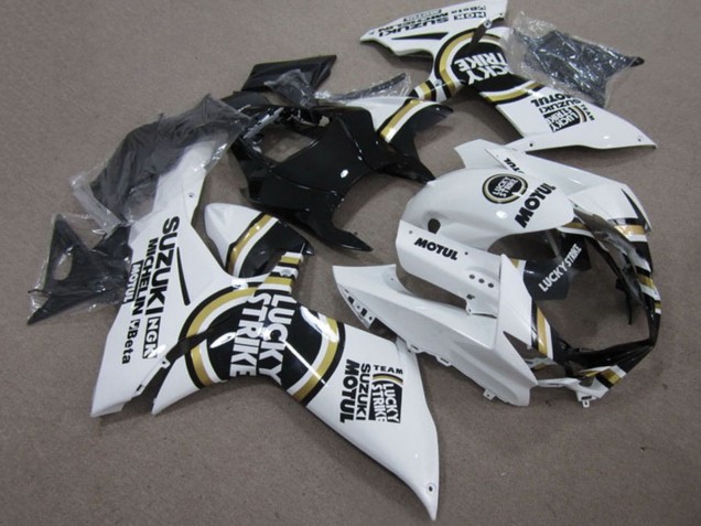 2011-2024 White Lucky Strike Black Motul Suzuki GSXR 750 Motorcycle Fairings