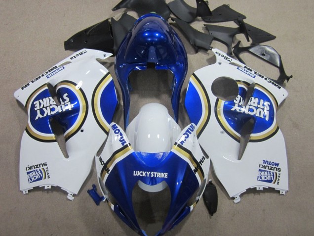1996-2007 White Blue Motul Lucky Strike Suzuki GSXR 1300 Hayabusa Motorcycle Fairings