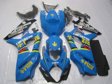 2007-2008 Blue Gold Black Rizla Suzuki GSXR 1000 Bike Fairings