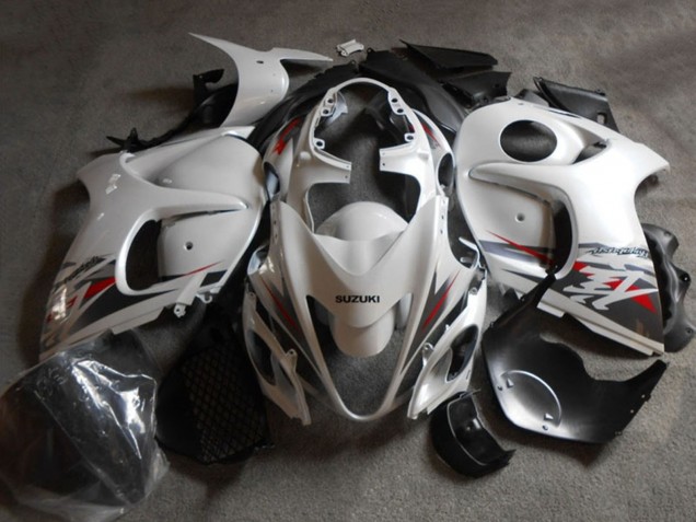 2008-2020 White Black Suzuki GSXR 1300 Hayabusa Motorcycle Fairing