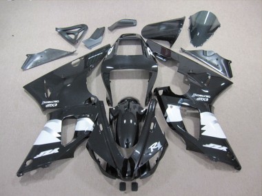 1998-1999 Glossy Black White Yamaha YZF R1 Motorcycle Fairings