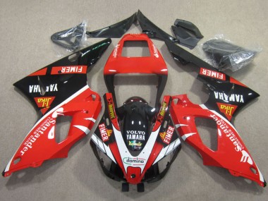 1998-1999 Red White Black Santander Yamaha YZF R1 Motorcycle Fairings