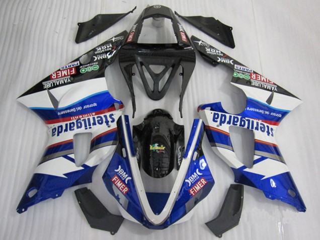2000-2001 White Blue Black Red Fimer Sterilgarda Yamaha YZF R1 Motorcycle Fairings